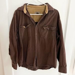 Marino Bay Men’s Brown Button Down Cotton Top